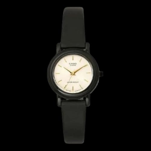 Casio Fashion Stylish Analog Watch 'Black White Gold'