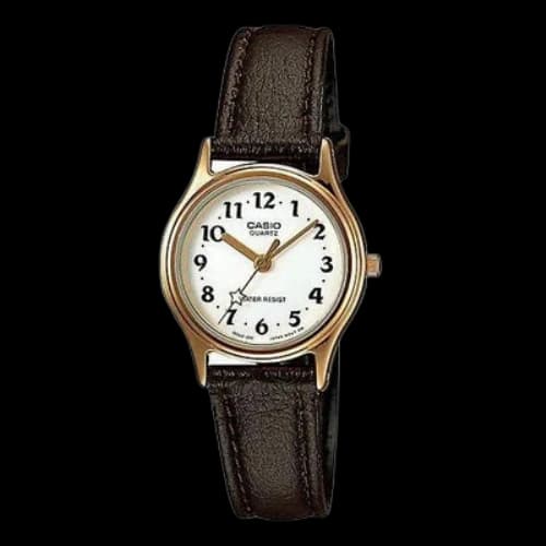 CASIO Quartz Watch Antimagnetic Leather Strap