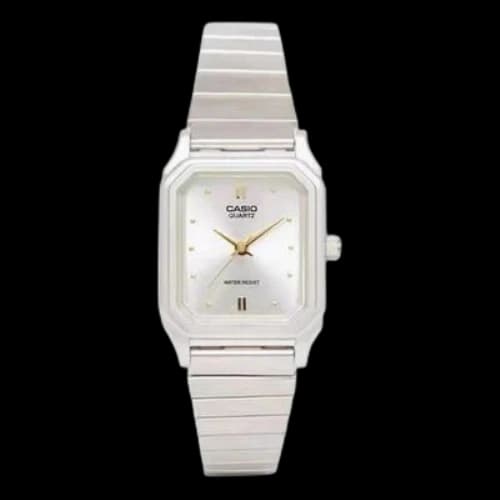 CAISO CASIO Pearl White waterproof quartz Watch 23mm Stainless Steel Strap