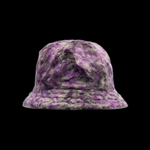 Needles Uneven Printed Faux Fur Bermuda Hat 'Purple/Green'