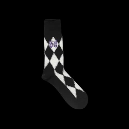 Needles Argyle Jacquard Socks 'Ivory'