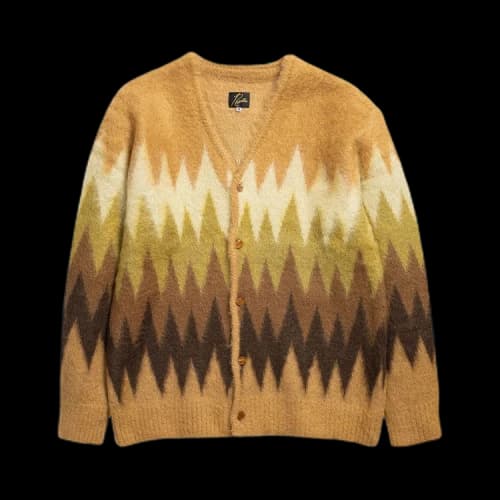 Needles Mohair Zigzag Cardigan 'Yellow'