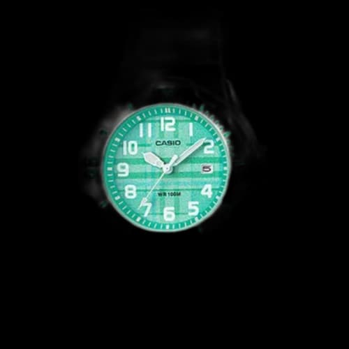 CASIO ue Resin Band Waterproof Green Peppermint Green Analog