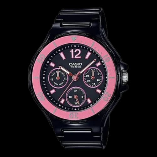 CASIO Waterproof Sports BlackPink Analog