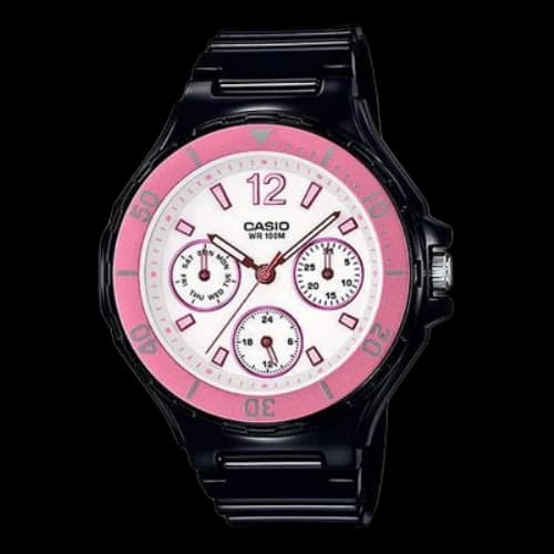 CASIO Waterproof Sports BlackPink Analog
