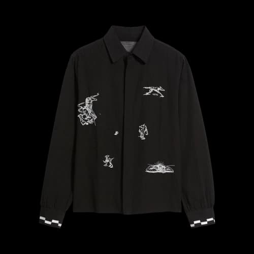 Jungles Live Life With Ease Button Up 'Black'