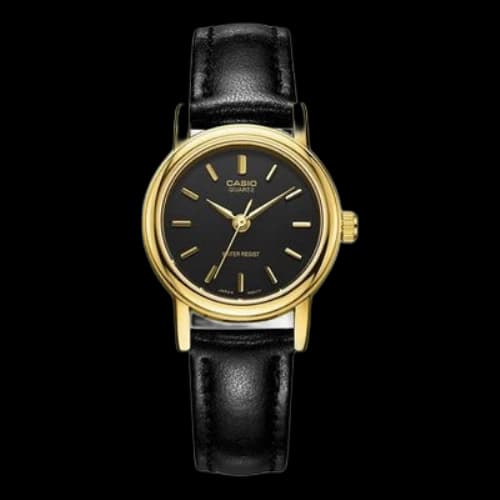 CASIO Female DRESS Japan / South Korea Fashion Black DialBlack Strap BlackBlack Analog