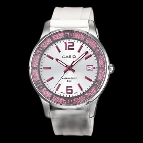 CASIO Quartz Movement 50m Waterproof White Strap Watch