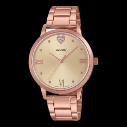 CASIO Stylish Simplicity Watch waterproof Pink Metallic Strap