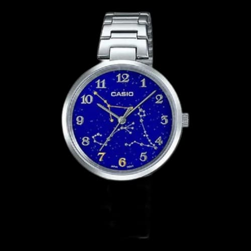 CASIO Blue Dial Pattern Dial Quartz Watch Analog