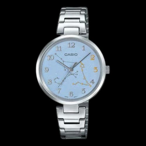CASIO White Dial Pattern Dial Quartz Watch Analog