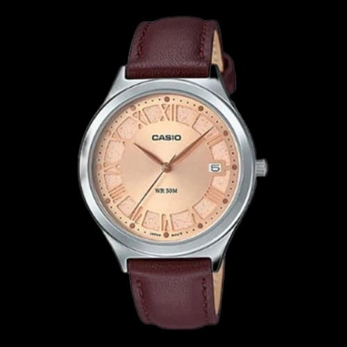 CASIO Female DRESS Japan / South Korea Fashion Brown Analog