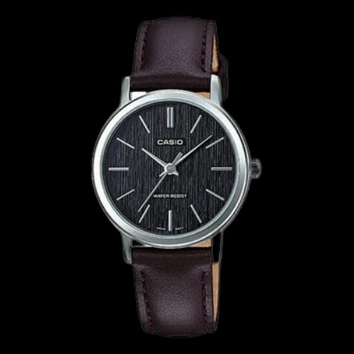 CASIO Leather Black Strap Waterproof Unisex Brown Couple Unisex Mens