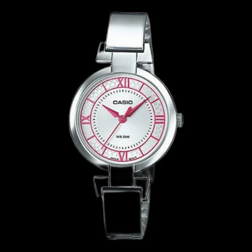 CASIO Enticer Series Quartz Watch Stainless Steel Strap Silver Dial 50m Waterproof Analog