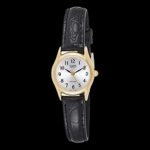 CASIO Brown Leather quartz Watch Business Silver Analog