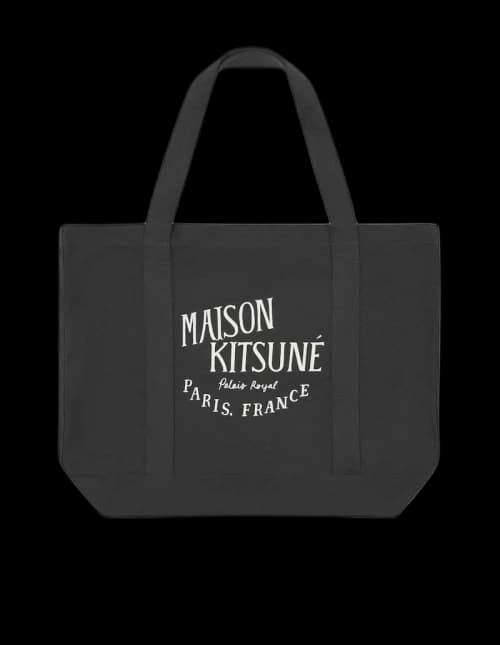 Maison Kitsune Palais Royal Shopping Bag Black