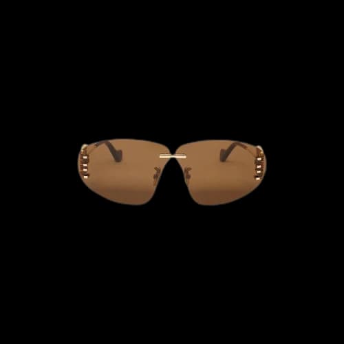 Loewe Rimless Oval Anagram Sunglasses 'Brown'