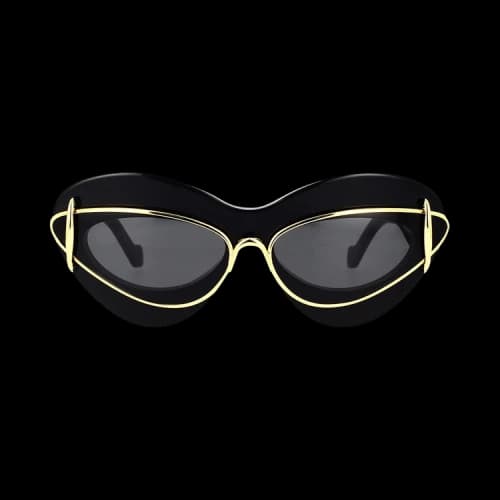 Loewe Cateye Double Frame Sunglasses 'Shiny Black/Smoke'