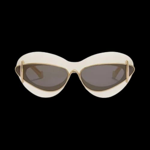 Loewe Double Frame Sunglasses 'Ivory/Brown'