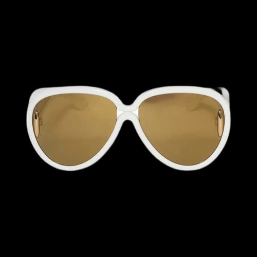 Loewe x Paula's Ibiza Pilot Mask Sunglasses 'Ivory/Brown'