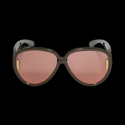 Loewe x Paula's Ibiza Pilot Mask Sunglasses 'Shiny Dark Green/Smoke'