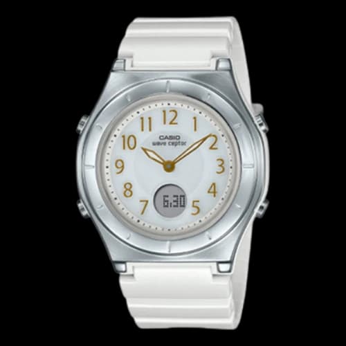 CASIO Waterproof Quartz 34.6mm White Silver Analog