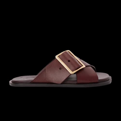 Loewe Petal Belt Flat Sandal 'Burgundy' (Women's)