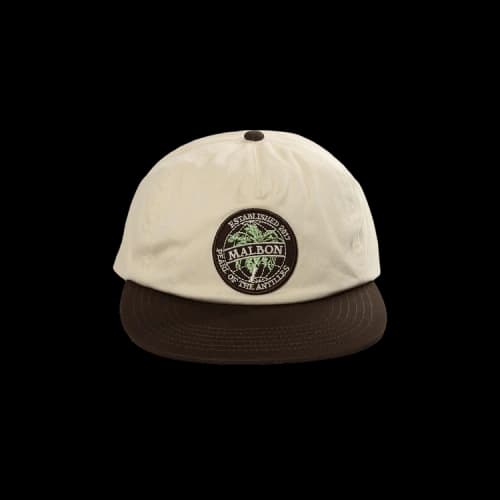 Malbon Palmera Snapback Hat 'Cream/Brown'
