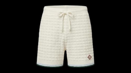 Casablanca Boucle Shorts White