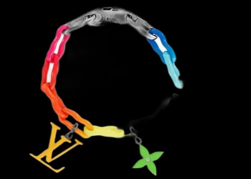 Louis Vuitton Ceramic Chain Bracelet Rainbow