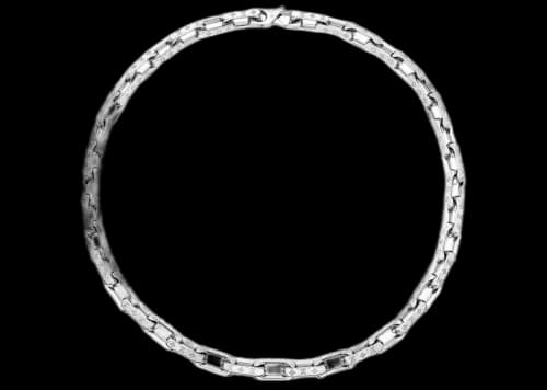Louis Vuitton Monogram Chain Necklace Silver