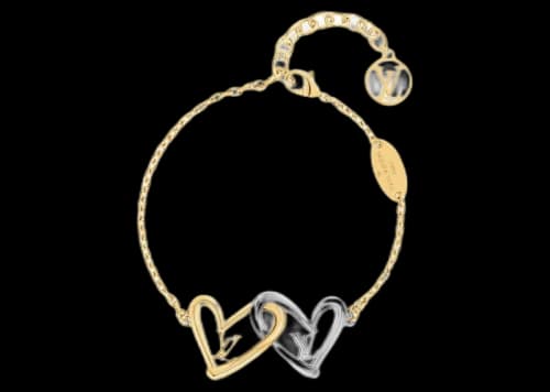 Louis Vuitton Limited Edition Heart Bracelet Fall In Love Gold