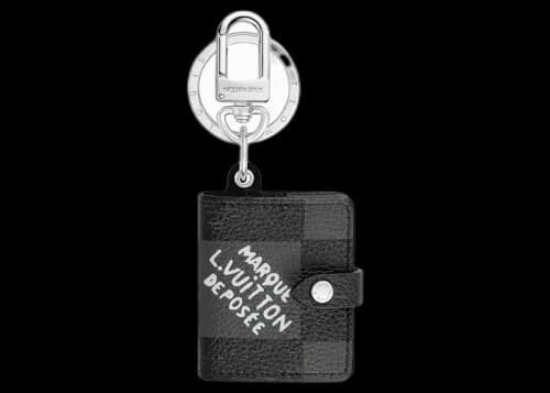 Louis Vuitton Damier Archives Notebook Bag and Charm Key Holder Graphite