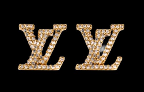 Louis Vuitton LV Iconic Earrings Gold/Rhinestone