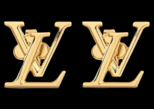 Louis Vuitton LV Initials Iconic Earrings Gold