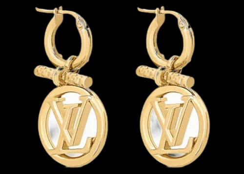 Louis Vuitton Baby Louise Earrings Gold