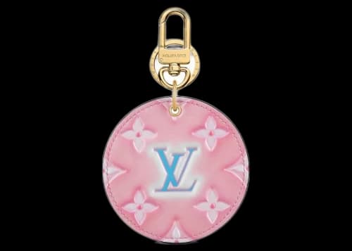 Louis Vuitton Valentines Day Illustre Bag Charm and Key Holder Rose Clair Pink