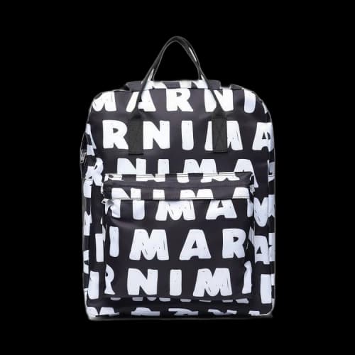 Marni Kids Logo Print Backpack 'Black'
