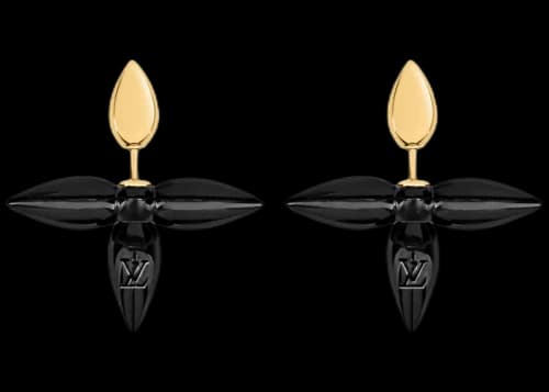 Louis Vuitton Louisette Earrings Black/Gold
