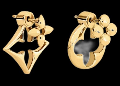 Louis Vuitton LV Flowergram Earrings Gold