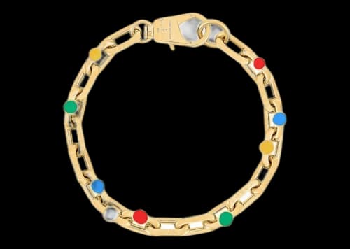 Louis Vuitton x Yayoi Kusama LV Edge Painted Dots Necklace Gold