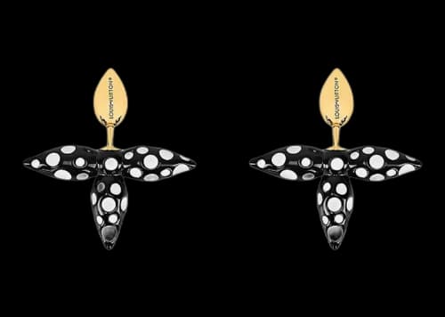 Louis Vuitton x Yayoi Kusama Louisette Infinity Dots Earrings Black/White