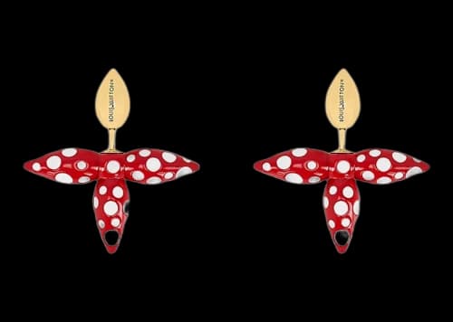 Louis Vuitton x Yayoi Kusama Louisette Infinity Dots Earrings Red/White