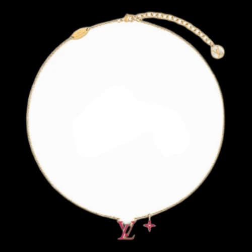 LOUIS VUITTON Iconic Enamel Necklace 'Gold Fuchsia' (Women's)