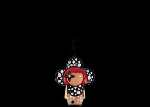 Louis Vuitton LV x YK Vivienne Key Ring Black/White