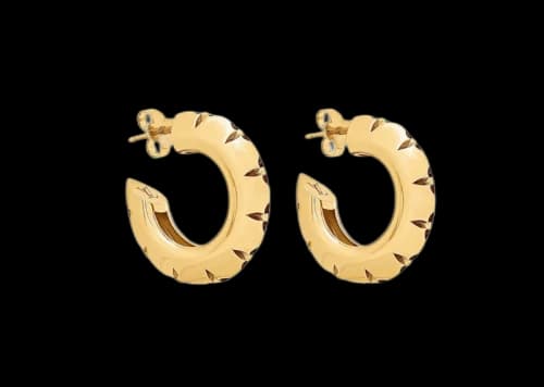 Louis Vuitton LV Crown Earrings Brass