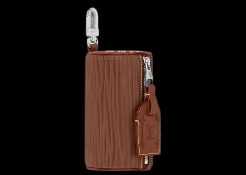 Louis Vuitton Soft Polochon Key Ring and Bag Charm Chestnut