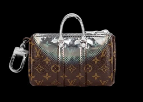 Louis Vuitton Nebula Mini Keepall Pouch Key Holder and Bag Charm Metallic