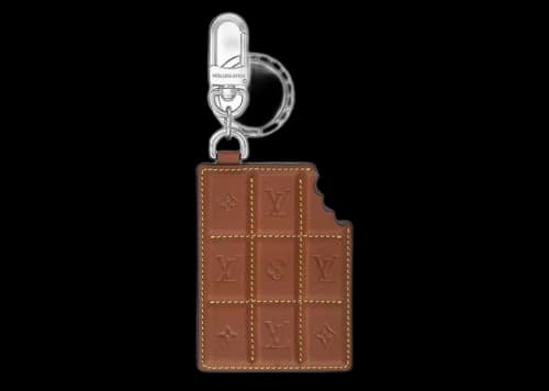Louis Vuitton LV Chocolate Bar Figurine Key Holder and Bag Charm Brown