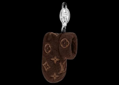 Louis Vuitton Monogram Footprint Bag Charm & Key Holder Brown